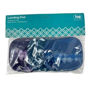 NWT Lug Landing Pad Coasters Tie Dye 6 Pack Set